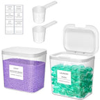 Lifewit Laundry Pods Container with Pop-up Lid, Laundry Room Organization, Dryer Sheet Holder for Washing Powder Scent Booster Beads, 2700 ml/0.72gal,2 Pcs - style: 0.72gal