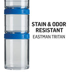 Blender Bottle Food Containers GoStak Twist n' Lock Storage Jars, 150cc 2-Pak, Black (C00308) - color: Black, size: 150cc (Pack of 24)