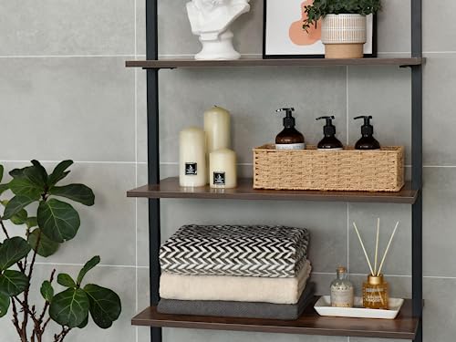 StorageWorks Toilet Paper Basket with Built-in Handles, Light Brown Round Paper Rope Baskets for Bathroom, 14 ¼"L x 6 ¾"W x 3 ¾"H, 1 Pack - color: Light Brown