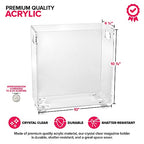 Stock Your Home Acrylic Magazine Holder - Crystal Clear Holder - Shatterproof - Open Top - Space Saver - For Magazines, Publications, Office Desk, Reception, Waiting Room