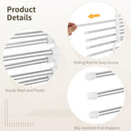 Multi Functional Folding Pants Rack, Five in One Storage Rack, White, Space Saving Design, Large Capacity (4, White)