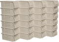 Akro-Mils 30220 AkroBins Plastic Storage Bins, Space-Saving Stackable Bins for Garage, Pantry, Craft Organization, 7" x 4" x 3", Stone, 24-Pack - color: Stone