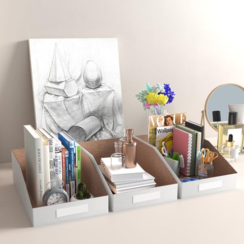ZBEIVAN Cardboard Storage Bins Boxes 35 Packs 12x8x4.5 Inches, Easy Assembly Pantry Organizer Bins for Shelf, White - color: White, size: 12x8x4.5 inch