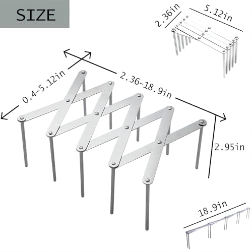 GREATLINK Adjustable Pot Lid Organizers, Dish Rack to Store Houseware, Plate Rack While Cooking, Kitchen Cabinet Pantry Pan and Pot Lid Organizer Rack Holder,4 sectional, 1Pcs