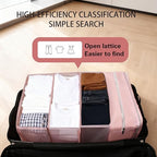 Hanging Travel Closet Organizer Suitcase Shelves Portable Carry on Closets for Hanging Packing Cubes Storage,XL,Pink