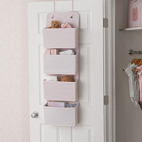 Delta Children GAP babyGap 2-Pack Over the Door Storage Organizer with 4 Pockets, Pink - color: Pink