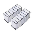 Cosmos 2 Pcs Clothes Organizer Foldable Wardrobe Clothes Drawer Organizers Breathable Mesh Clothing Organizer Box for Socks, Underwear, Ties, Panties (Small - 7 Grids for Socks) - size: Small - 7 Grids for Socks