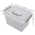 Jekiyo Clear Plastic Storage Bin, 6 Quart Latching Box Container with Lid, 4 Packs - size: 6 Quart