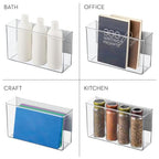 InterDesign iDesign Magnetic Large Clear Plastic Organizer Bins for Laundry Room Storage - 4-Pack - size: Large, style: Pack of 4