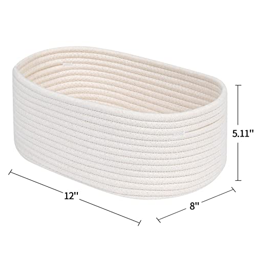 CubesLand Cube Shelf Closet Storage Baskets Bins,Woven Basket for Organizing/Storage,Long-lasting &Skin-friendly Toy Storage Basket Bin,Stylish Room Decor Basket,Off White Cotton Rope Basket 2 Packs - color: Off White, size: 2pcs-Small Basket