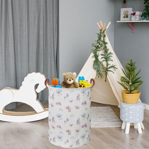 19.7’’ Waterproof Foldable Laundry Basket, Nursery Hamper, Dirty Clothes Hamper, Books Bins, Gift Baskets, Room Decor(Watercolor Flower) - color: Watercolor Flower