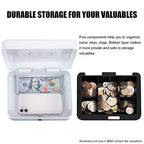 KYODOLED Medium Cash Box with Money Tray,Small Safe Lock Box with Key,Cash Drawer,7.87"x 6.30"x 3.54" White Medium - color: White, size: Medium