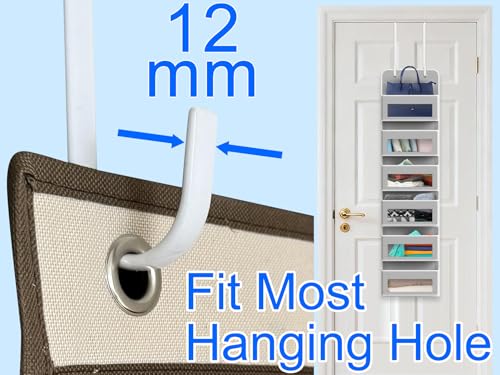 Mars-Rock Over The Door Metal Hooks with Plastic Coating 10" Fit 0.5" to 1 3/8" Door 4 Pcs Heavy Duty Single Towel Robe Rack Wreath Bathroom Shower Hanger Shoe Organizer Ironing Board Long White - color: K: WT 10" fit 0.5" to 1 3/8" door 4pcs