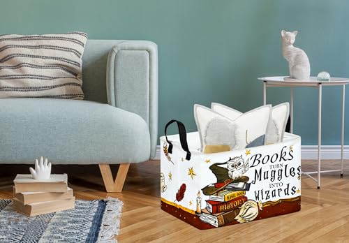 MAIZMZ Kids Reading Book Storage Basket Book Organizer for Nursery Classroom Gifts Toys Storage Bin/Dorm/Kitchen/Pet/Office/Closet/Shelf/Room Decor Storage - color: Magic Book