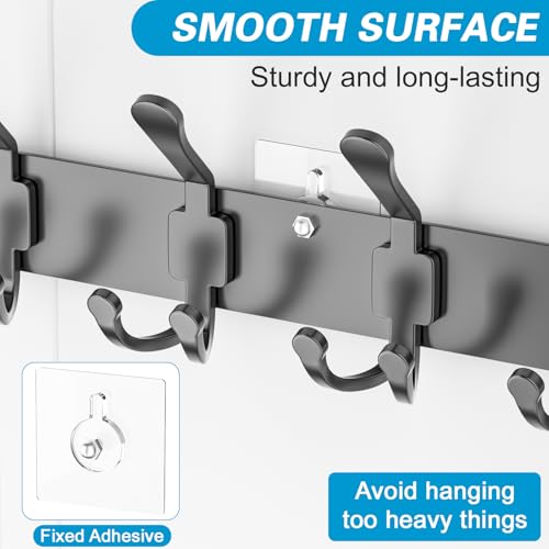 Over The Door Hooks Organizer, Door Hanger Towel Rack with 2 Baskets, Adjustable Over The Door Coat Rack, Back of Door Storage for Bedroom, Kitchen, Bathroom (Black) - color: Black, size: 2 Baskets