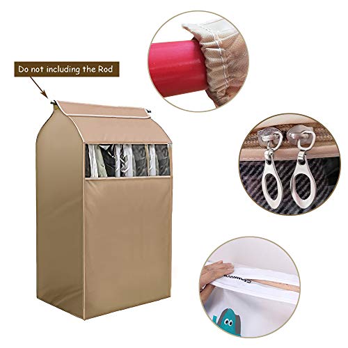 Hanging Garment Storage Bag Clothes Dustproof Cover With Clear Window In Wardrobe/Moisture, Dust Resistant Protector Cover With Zipper (Not Including Frames) - size: X-Large