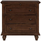 Modern Storage Wood Cabinet with 3-Drawer, Sofa Table Console Table End Table with Pull Out Tray, Accent Table Furniture for Entryway Living Room Bedroom, Fully Assembly Bedside Table (Brown) - color: Brown