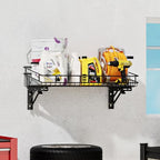 ULIBERMAGNET Large Folding Garage Shelf,Heavy Duty Wire Basket Storage Shelving,400LB Wall Mounted Storage DIY Folding Utility Racks for Garage, Office, Basement, Closet, Kitchen, Laundry - style: 400LB Folding Storage Baskets