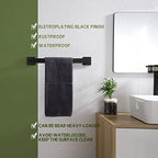 KOKOSIRI 16-Inch Single Towel Bar, Bathroom Kitchen Towel Holder, Wall Mounted SUS304 Stainless Steel Towel Rack, Matte Black, B4003BK-L16 - color: Matte Black, size: 16-Inch