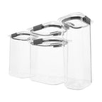 Rubbermaid Brilliance Pantry Food Storage Container Set, BPA-Free, Airtight & Leak-Proof, Clear, 8-Piece, Dishwasher Safe - size: Set of 4 Assorted Containers (8-Piece)