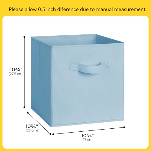 Cupic Cupid 11 Inch Storage Cube, Fabric Cube Storage Bin with Handles, Storage Cube Organizer for Clothes and Toys, Collapsible Cube Bins for Closet, Shelves, Nursery, 6-Pack, Pastel Colors - color: Pastel Colors, size: 11 Inch