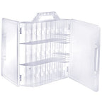 Foraineam 2 Pieces Double Side Universal Clear Nail Polish Organizer Box Nail Tools Holder Case for 48 Bottles with 8 Adjustable Dividers
