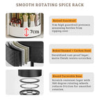 Rotating Spice Rack with Paper Towel Holder, 2 Tier Turntable Lazy Susan, Seasoning Organizer for Kitchen Countertop Cabinet, White - color: White