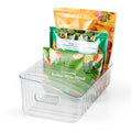 YouCopia FreezeUp Freezer Bin 15", BPA-Free Clear Fridge Organizer with Adjustable Dividers and Handles for Frozen Food and Leftovers - size: 15" Deep