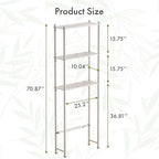 AmazerBath Over The Toilet Storage Bamboo, Bathroom Over Toilet Organizer Rack, 3-Tier Over Toilet Shelf, Space Saver, White - style: White-3-tier