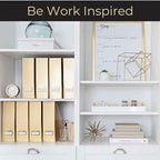BLU MONACO | Gold Cardboard Magazine File Holder Set of 4 | Vertical Magazine File Holder for Shelves | Standing File Holder Desk Organizer - color: Gold