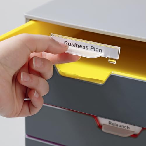 Durable Varicolor 3 Drawer Unit - Gray Desktop Drawer Set with 3 Color Coded Draws - Letter to Folio Size Files - Perfect for Storing Documents and Paper Work - style: 3-Drawer
