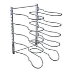 CAXXA Heavy Duty Pan Rack, Pot Lid Rack, Kitchen Cabinet Pantry Cookware Organizer Rack Holder with 5 Adjustable Dividers, Chrome - size: 12.8 x 10.4 x 8.9 INCH