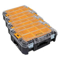 DEWALT TSTAK Tool Organizer,Small Parts and Screw Organizer Tool Box with Removable Compartments,(DWST17805),(Pack of 4) - size: 17.25" L x 13.25" W x 4.62" H (Pack of 4)