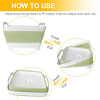 Collapsible Dish Tub 9L-Collapsible Basin Bucket Portable Sink-Outdoor Multiuse Foldable Sink Tub Wash Dish Basin for Kitchen Basin RV Camping (Green) - color: Green