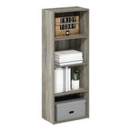 Furinno Luder Bookcase / Book / Storage, 4-Tier, French Oak - color: French Oak, size: 4-Tier, 9.3 x 15.6 x 41.7