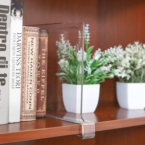 Acrylic Shelf Dividers for Closet Organization, Closet Shelf Organizer Closet Separator for Wood Shelves Clear Shelf Dividers for Closets (8 Pack) - color: Clear, size: 8Pack