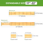 ANTOWIN 4 Pack Expandable Drawer Dividers, 2.2'' High, Extend from 17'' to 22'', Dresser Drawer Organizers, Bamboo Separators for Kitchen, Bedroom, Office, Bathroom, with 12 Pack Divider Inserts