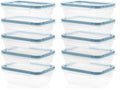 Snapware Total Solutions (3 Cup) Plastic Food Storage Containers Set, Airtight & Leakproof Locking BPA-Free Lids Tupperware, Freezer Dishwasher Microwave Safe (Pack of 10) - size: 10 Pack, style: 3 Cup