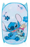 Jay Franco Disney Lilo and Stitch Pop Up Hamper - Mesh Laundry Basket/Bag with Durable Handles - Storage for Clothes and Toys - color: Blue - Stitch
