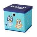 Idea Nuova Bluey Collapsible Fabric Storage Cube,10” Organizer Bin with Lid for Bedroom, Playroom, and Closet - color: Bluey