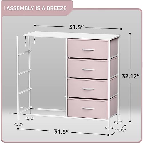 Sorbus Kids Dresser with 8 Drawers - Storage Unit Organizer Chest for Clothes - Bedroom, Kids Room, Nursery, & Closet (Pink, 31.5 x 12 x 32-8 Drawer) - color: Pink, size: 8 Drawer