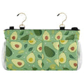 Bedside Caddy Hanging Bunk Bed Caddy Bed Organizer Hanging Pocket with 2 Hooks Bedside Storage Organizer Pocket Bag Holder Green Avocado and Leaf - color: Green Avocado and Leaf