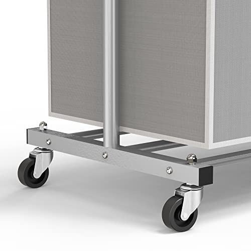 Simple Houseware 3 Bags Laundry Sorter with Extensible Clothes Hanging Rod - color: Silver