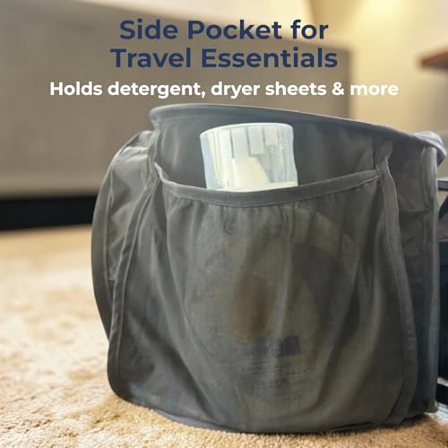 Collapsible Laundry Basket with 3 Sections, Foldable Laundry Hamper with Handles, Portable Clothes Sorter for Laundry Room, Dorm, RV, Travel, Hotel & Home