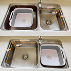 GIMWA Collapsible Wash Basin with Drain Plug - 2.4 Gallon Foldable Kitchen Sink for Baby Bottles, RV Camping, Space-Saving Dish Tub (Gray) - color: Gray