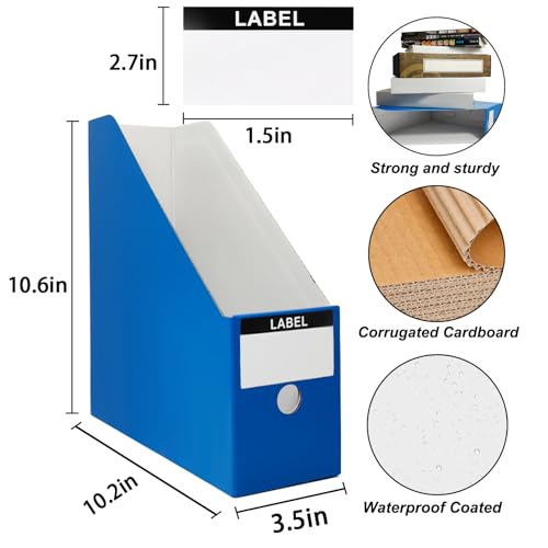 Limitliho Magazine Holde ( Blue, 2 Pack), Magazine File Holder for Home, Office, Desk, 10.6'' H×10.2'' L ×3.5''W Magazine Storage Box - color: Blue, size: 2 Pack