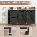 Laundry Sorter with 4 Sections, Laundry Hamper with Wheels, Laundry Basket with Small Side Pockets and Pull-Out Removable Liners,for Laundry Room Bedroom Bathroom (150L) - size: 150L