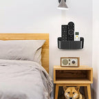 suptek Remote Control Holder Wall Mount，Hole-Free TV Remote Holder for 3 or 4 Remotes, Black, Quantity 2，S4B2 - color: Black-2 Pack