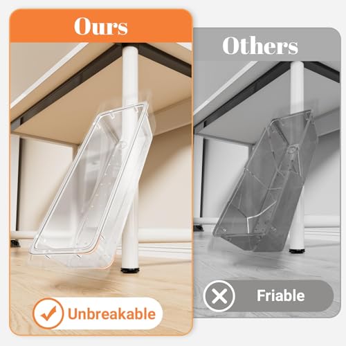 SpaceHacks 15 PCS Clear Plastic Drawer Organizer Set, 4-Size Acrylic Drawer Storage Trays, Storage Bins for Makeup, Gadgets, and Jewelry in Bathroom, Bedroom and Office, Clear - color: Clear