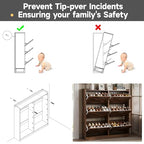 Maupvit Large Shoe Storage Cabinet with 6 Flip Drawers, Freestanding Shoe Organizer with Metal Handles for Entryway, Narrow Shoe Rack Cabinet, Dark Walnut - color: Dark Walnut, style: 6-Drawers